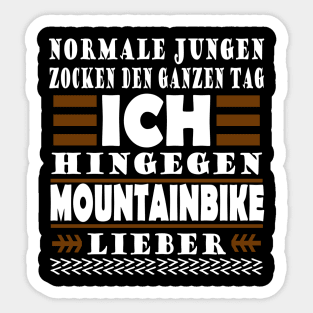 Mountainbike Downhill Männer Berge Trail Spruch Sticker